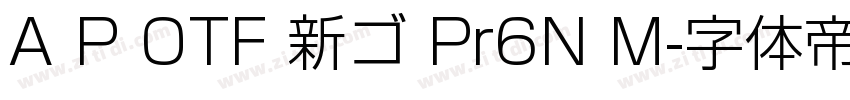 A P OTF 新ゴ Pr6N M字体转换
